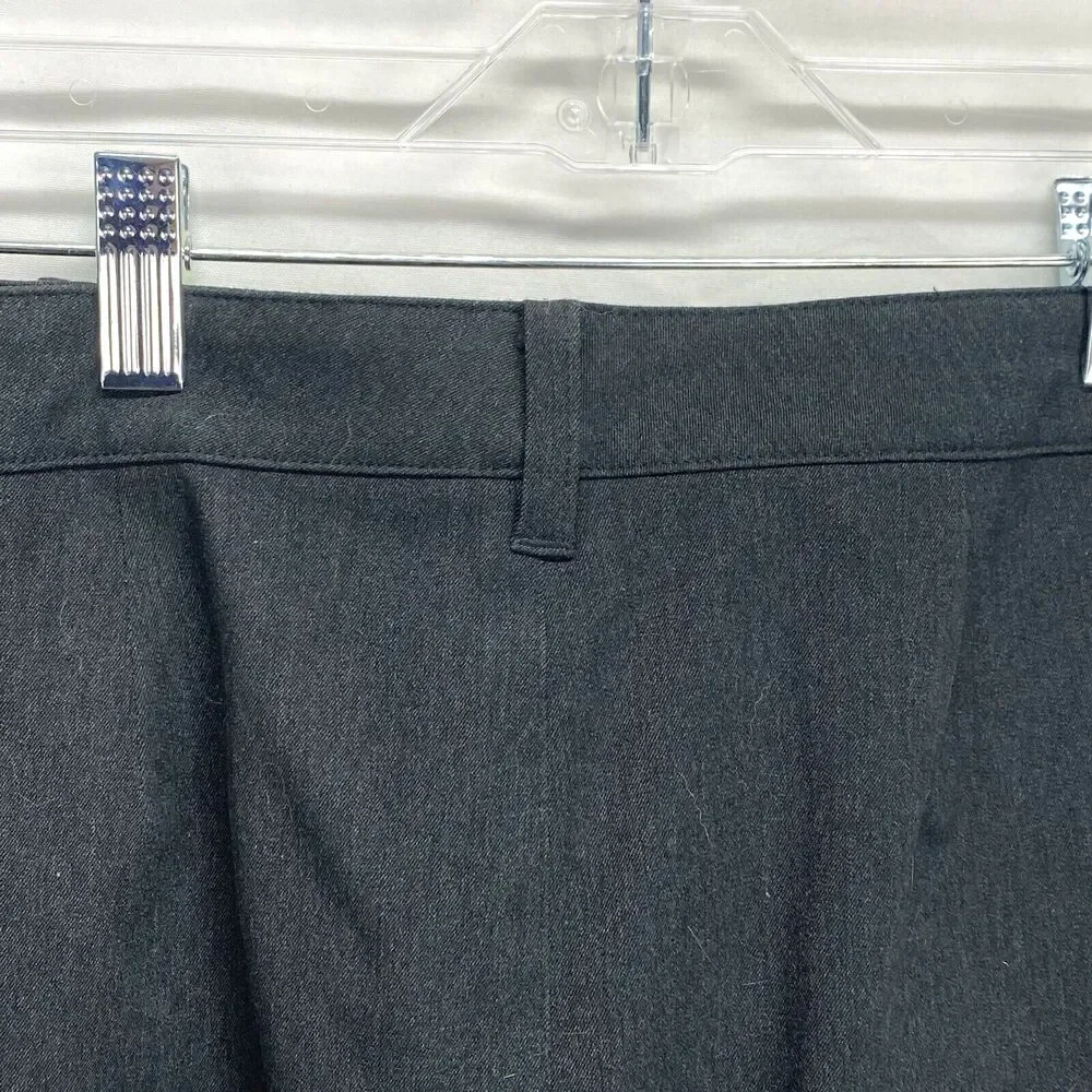 Lauren Ralph Lauren Sz 4 Womens Pencil Mini Skirt Gray Stretch Denim Zip Pockets